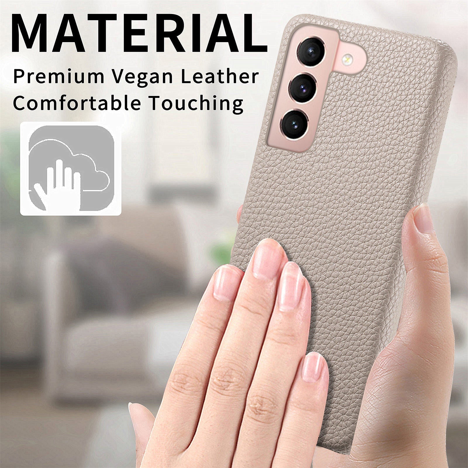 Y1 For Samsung Galaxy S21+ 5G Case Scratch-proof Litchi Texture Leather+PC Back Cover Y1 For Samsung Galaxy S21+ 5G Case Scratch-proof Litchi Texture Leather+PC Back Cover